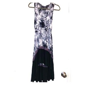 Tie dye high-low dress